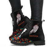 Powwow Store gb nat00046 02a black native tribes pattern native american leather boots