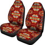 GB-NAT00402-02 Red Pattern Native Car Seat Covers