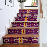 Powwow Store gb nat00062 08 purple tribe design native american stair sticker set of 6