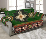 Southwest Green Symbol Native American 70" Chair Sofa Protector - Powwow Store