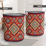 Powwow Store gb nat00371 geometric red green pattern laundry basket