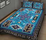 Light Blue Native American Quilt Bed Set - Powwow Store