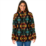 Powwow Storegb nat00321 patterns black red womens padded jacket new