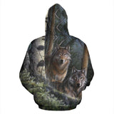 Couple Forrest Couple Native American All Over Hoodie - ProudThunderbird