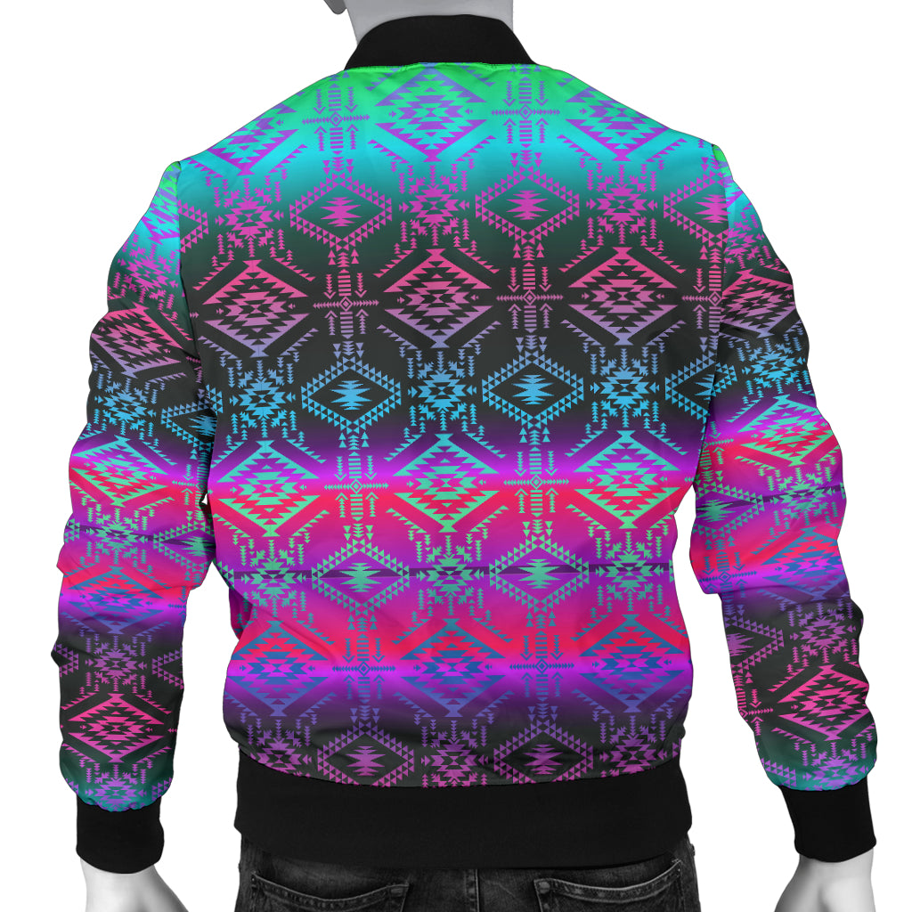 Powwow Storegb nat00699 pattern color native mens bomber jacket