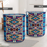 GB-NAT00113 Pink Blue Native Tribes Laundry Basket