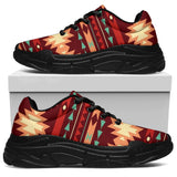 GB-NAT00510 Red Ethnic Pattern  Chunky Sneakers