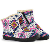GB-NAT00316 Pink Pattern Native American Cozy Winter Boots