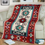 Powwow Store gb nat00370 geometric red pattern blanket