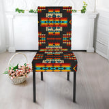 Powwow Store gb nat00402 black pattern native dining chair slip cover