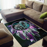 Powwow Storegb nat00356 skull chief dream catcher area rug