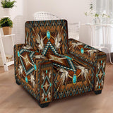 Mandala Brown Native American 43" Chair Slip Cover