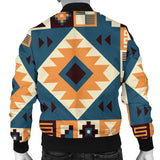 GB-NAT00427 Navy Arrow Pattern Men's Bomber Jacket