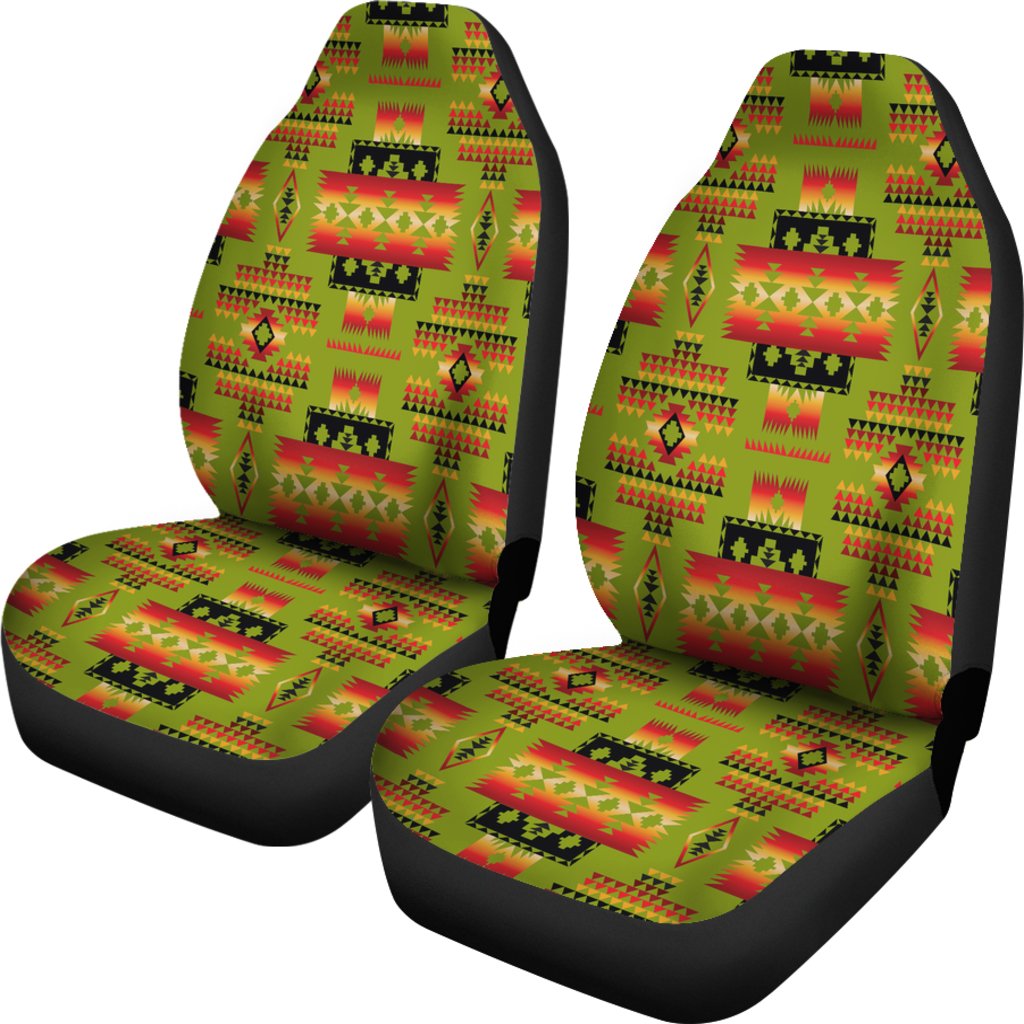 Olive Green Tribal Native American Car Seat Covers - Powwow Store