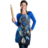 Blue Galaxy Dreamcatcher Native American Apron - ProudThunderbird