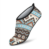 GB-NAT00604 Tribal Striped Seamless Pattern Aqua Shoes