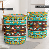 Powwow Store gb nat00579 seamless colorful laundry basket