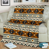 Powwow Store gb nat00522 brown seamless pattern blanket