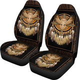 Golden Owl Native American Design Car Seat Covers - ProudThunderbird