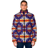 GB-NAT0004 Purple Pattern Men's Padded Jacket