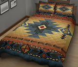 Southwest Blue Symbol Native American Quilt Bed Set