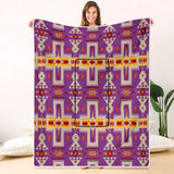 GB-NAT00062-07 Light Purple Design Pillow Blanket