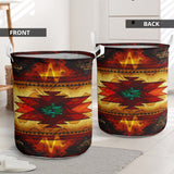 Powwow Store gb nat00068 united tribes brown design laundry basket