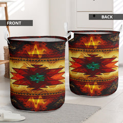 Powwow Store gb nat00068 united tribes brown design laundry basket