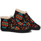 Navy Native Tribes Pattern Native American Winter Sneakers - Powwow Store