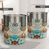 Powwow Store gb nat00069 turquoise blue pattern breastplate laundry basket