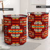 Powwow Store gb nat00402 02 red pattern native laundry basket