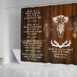 Bison Feather Native American Shower Curtain