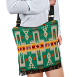 GB-NAT00062-06 Green Tribe Design Native American Crossbody Boho Handbag