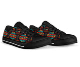 GB-NAT00046-LSHO01 Navy Native Tribes Pattern Native American Low Top Shoes