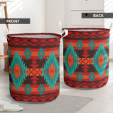 Powwow Store gb nat00611 red geometric pattern laundry basket