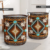 Powwow Store gb nat00023 04 mandala brown laundry basket