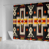 Black Native Tribes Pattern Native American Shower Curtain