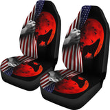 CSA-001 Flag Blood And Wolf Car Seat Covers