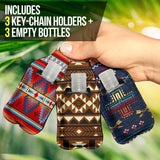 Native Pattern Sanitizer Bottle Keychains SET 6