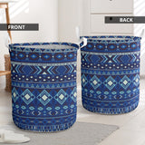 Powwow Store gb nat00407 navy pattern native laundry basket