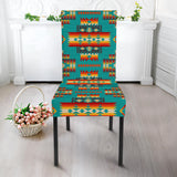 GB-NAT00402-04 Blue Pattern Native Dining Chair Slip Cover