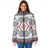GB-NAT00318 Purple Tribals Design Women's Padded Jacket