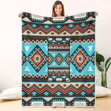 Powwow Storegb nat00319 line shapes ethnic pattern pillow blanket