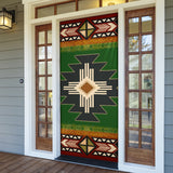 GB-NAT0001-01 Southwest Green Symbol Native American Door Sock