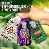 Native Pattern Sanitizer Bottle Keychains SET 3