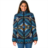 Powwow Storegb nat00083 naumaddic arts blue womens padded jacket