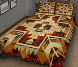 Powwow Store tribal yellow arrow native american quilt bed set