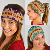 Purple Brown Blue Tribe Design Native American Bandana 3-Pack