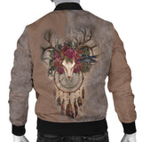 Bison Skull Dreamcatcher Bomber Jacket - ProudThunderbird