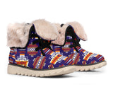 Purple Native Tribes Pattern Native American Winter Sneakers